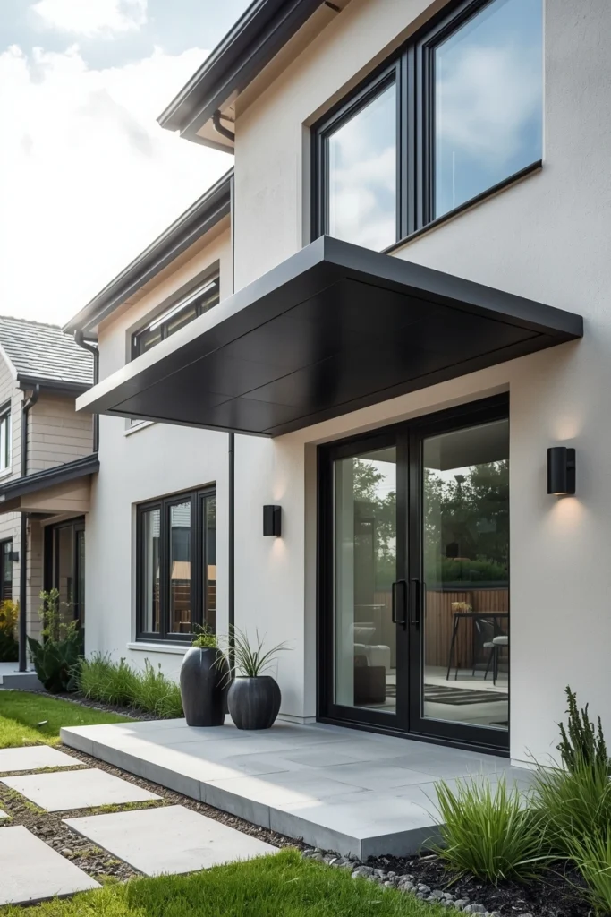 Modern Minimalist Flat Metal Awning