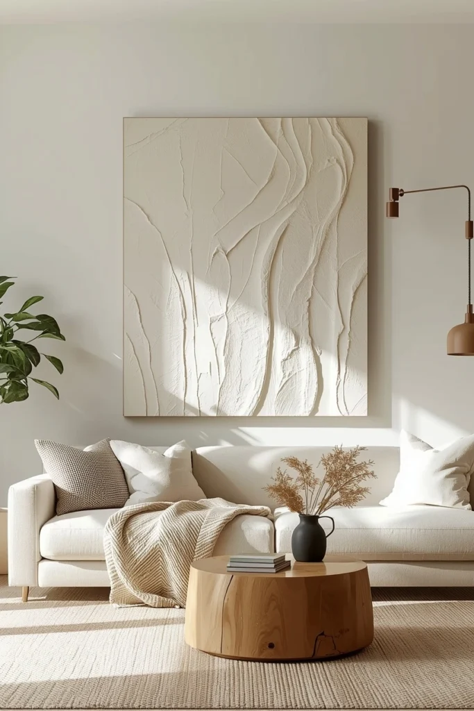 Neutral Textured Plaster Canvas