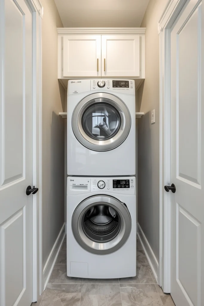 Stack the Washer and Dryer to Free Floor Space
