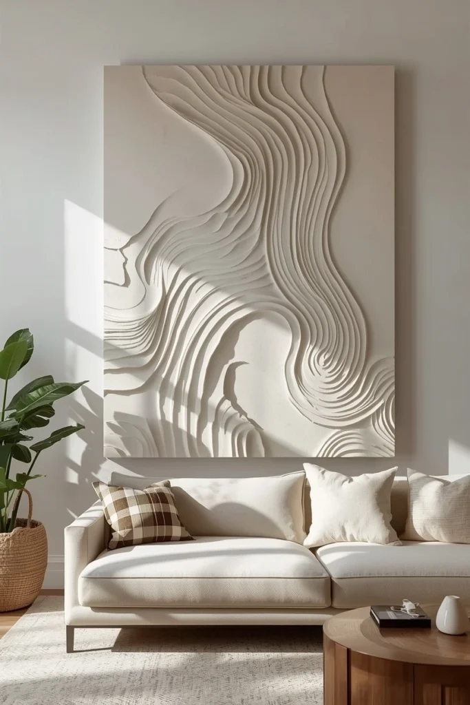 Textured Plaster Statement Wall Art