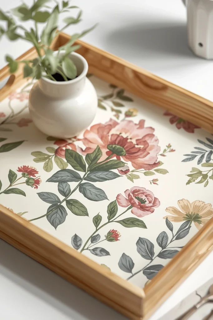 Botanical Decoupage Tray