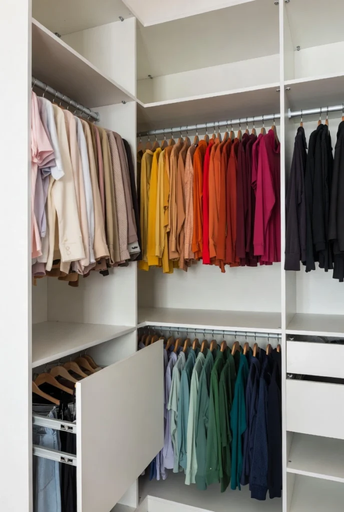 Color-Coded Clothing Arrangement
