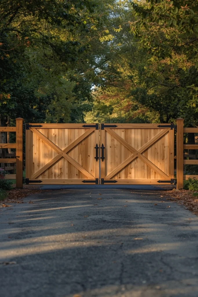 Double Swing Wooden Gate