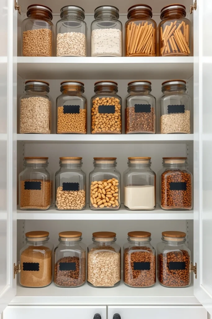 Glass Jar Pantry Display