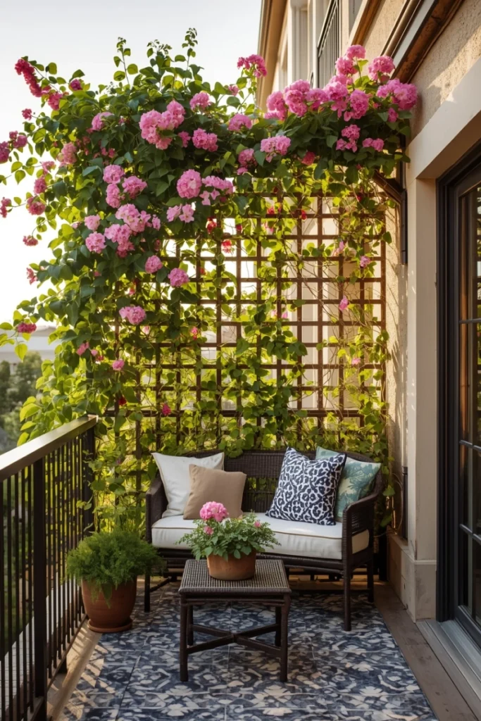 Trellises With Seasonal Flowering Vines