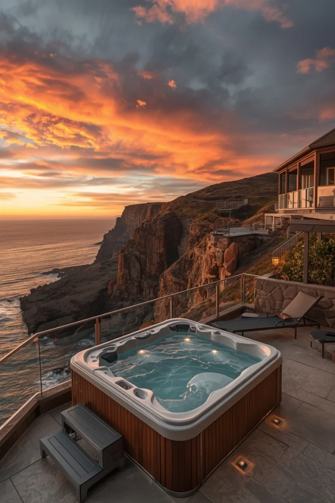 Cliffside Jacuzzi with Dramatic Backdrop