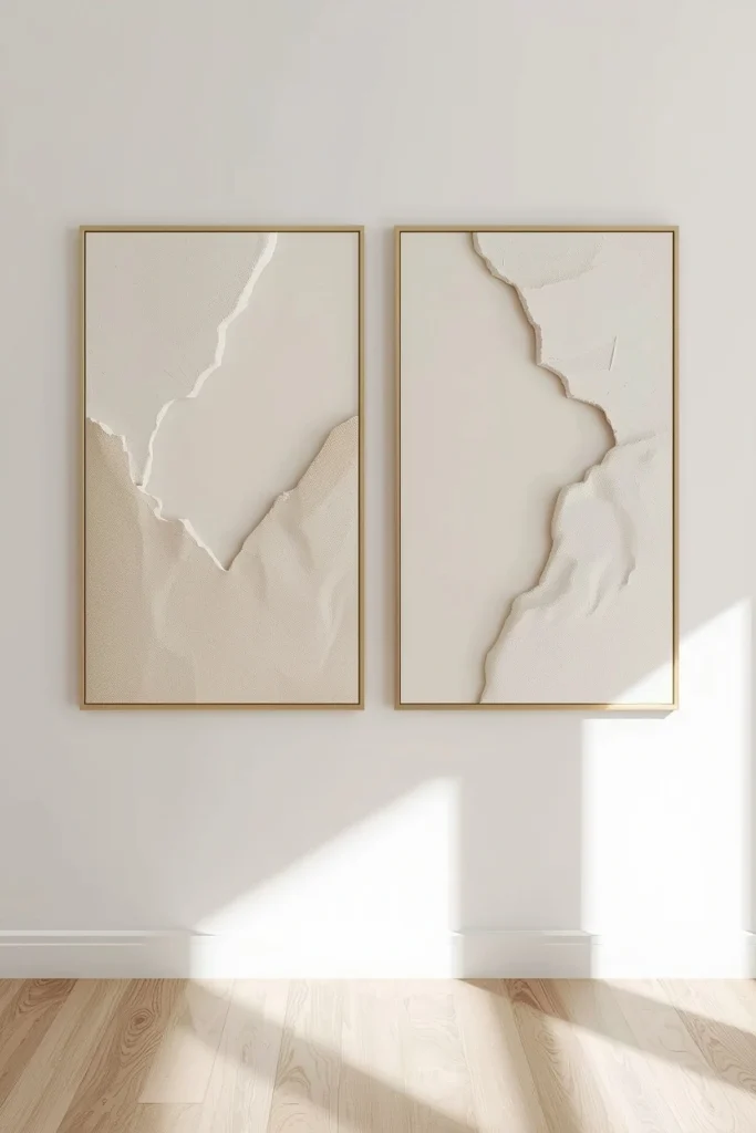 Framed Plaster Diptych