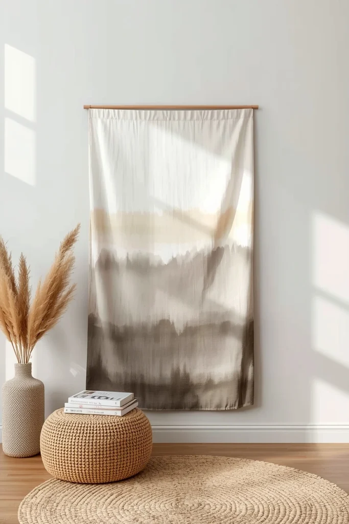 Ombre Dip-Dyed Fabric Art