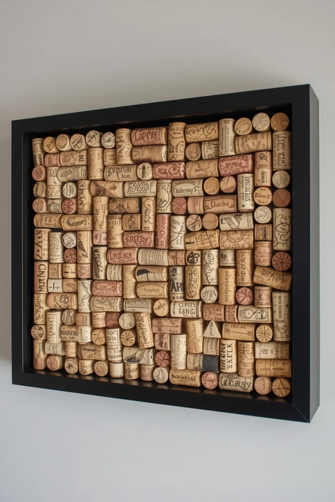 Wine Cork Shadow Box Art
