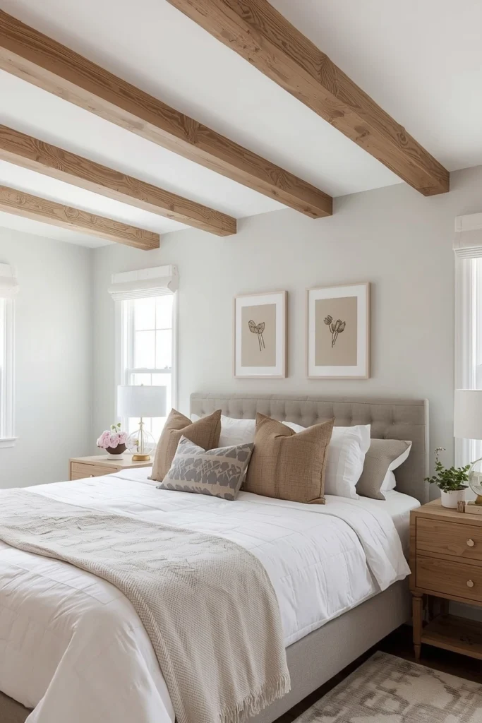 Bedroom Beam Accent for Cozy Charm
