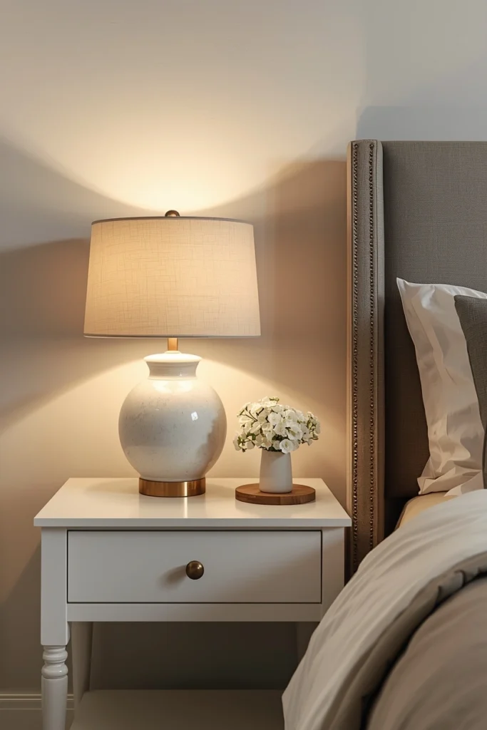 Minimalist Nightstand Styling