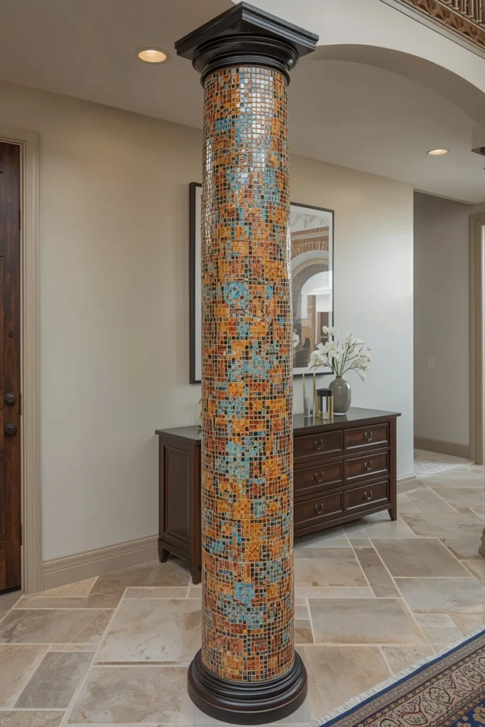 Mosaic Tile Column