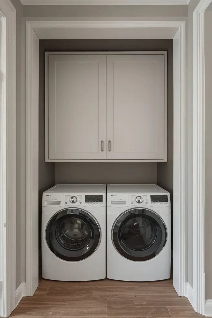 Seamless Built-In Laundry Cabinet Niche