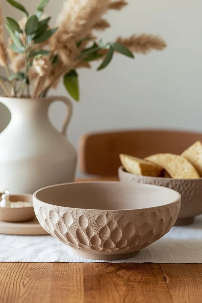 Textured Clay Decorative Bowls