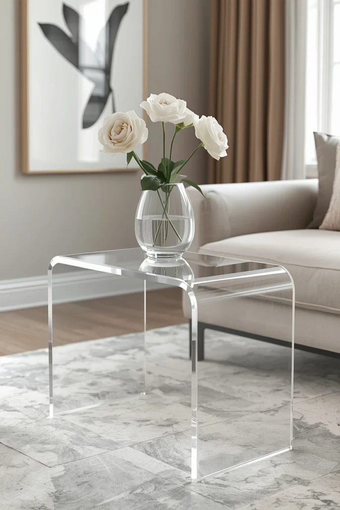 Acrylic Lucite Accent Table