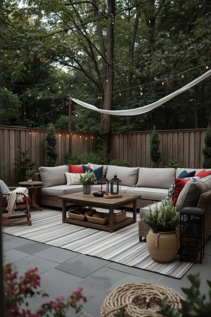 Coordinated Backyard Lounge Area