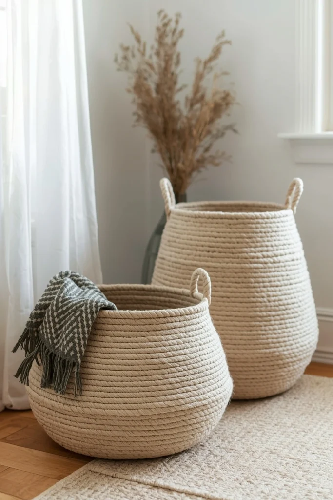 Handmade Rope Storage Baskets