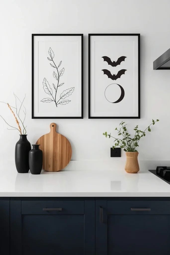 Subtle Bat or Leaf Wall Art