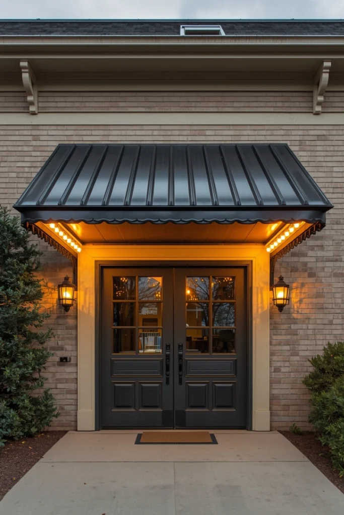 Vintage Metal Marquee Style Awning