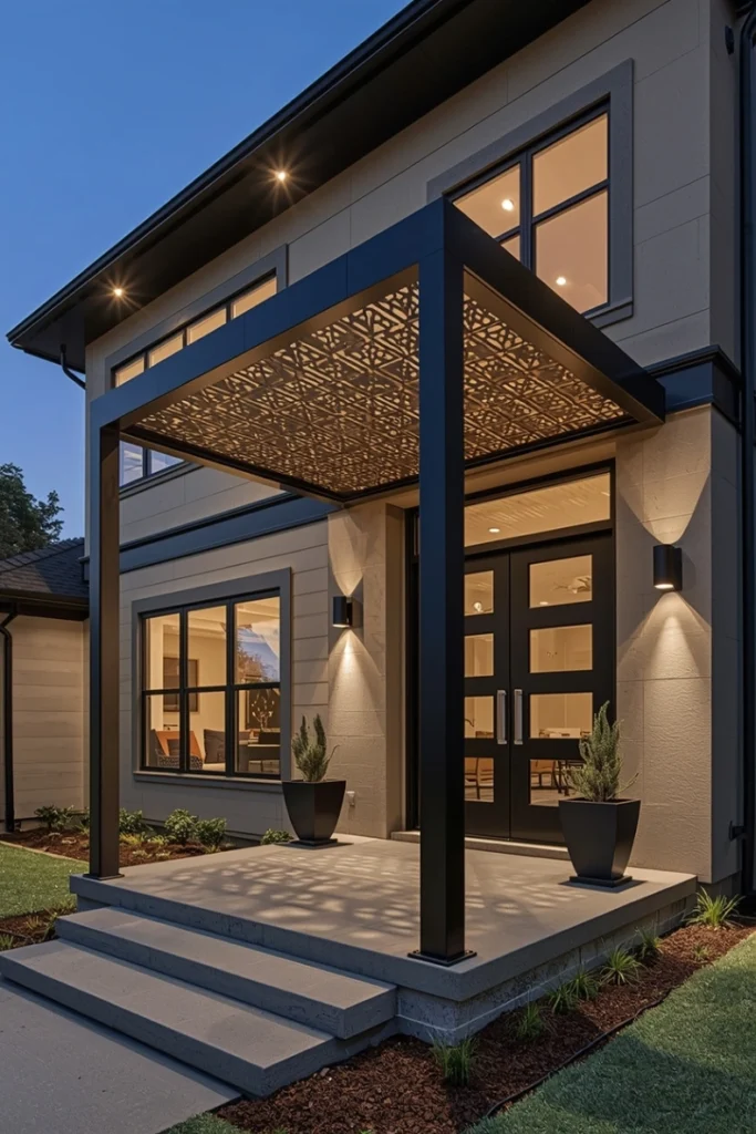 Custom Laser-Cut Metal Awning