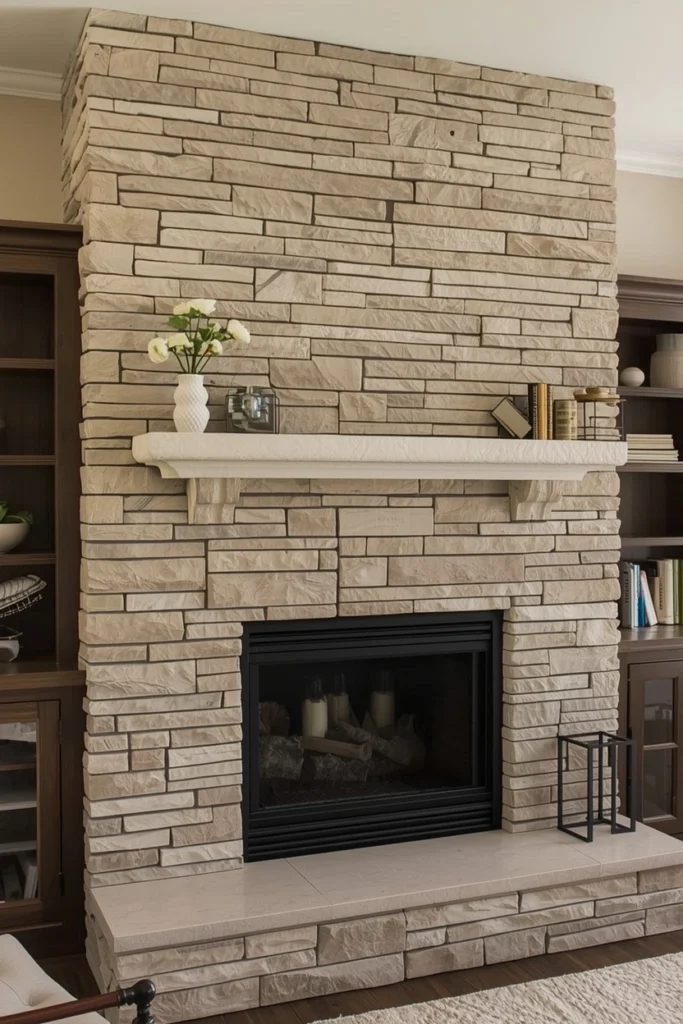 Faux Stone Fireplace Surround