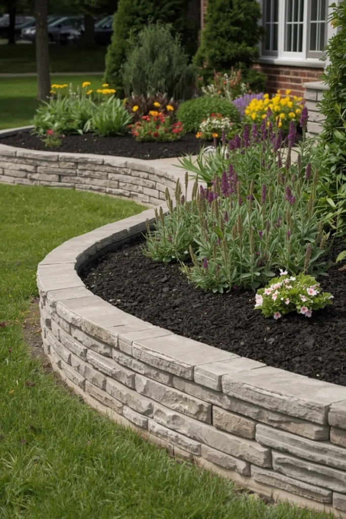 Raised Stone Bed Edging