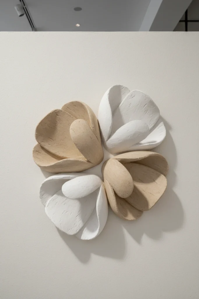 Sculptural Floral Relief