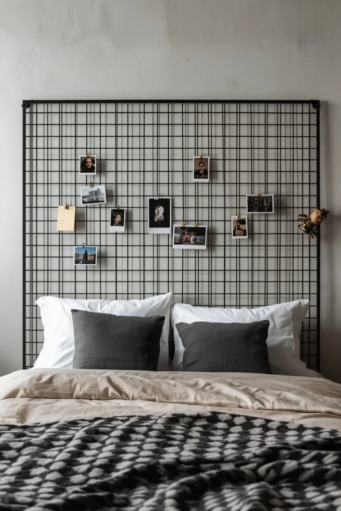 Metal Grid Headboard
