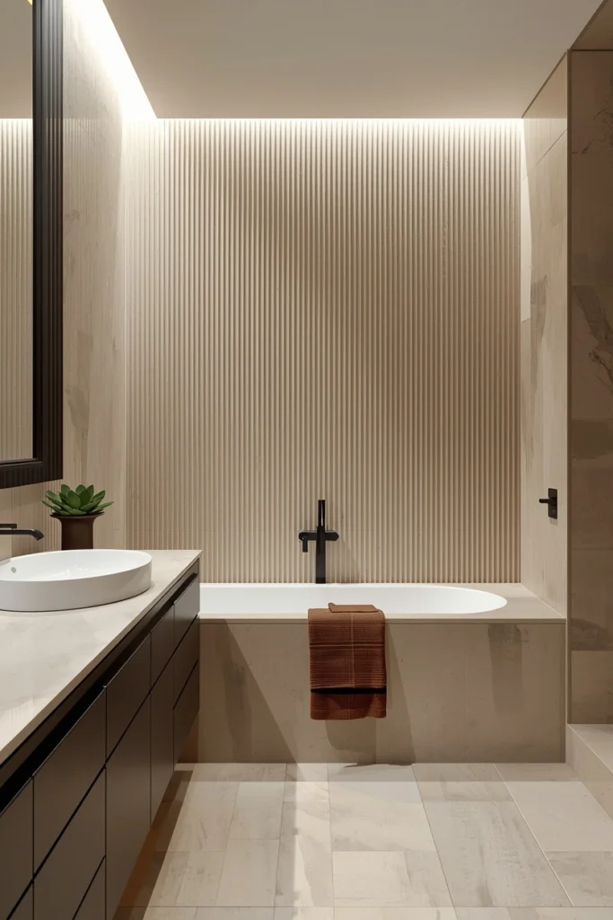 Floor-to-Ceiling Statement Tile Wall