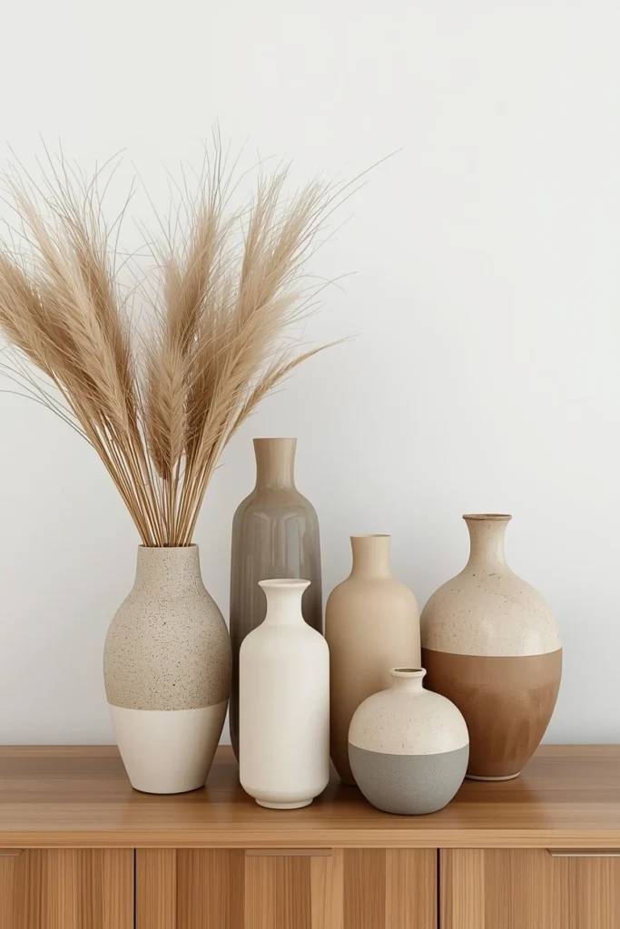 Layered Neutral Vase Cluster