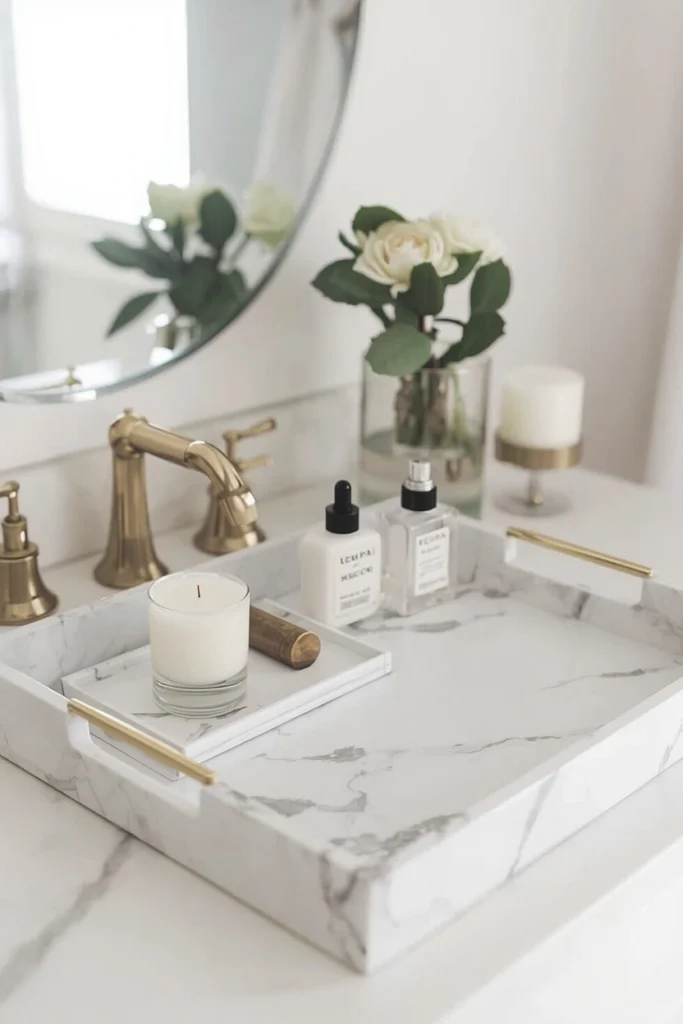 Marble Contact Paper Tray