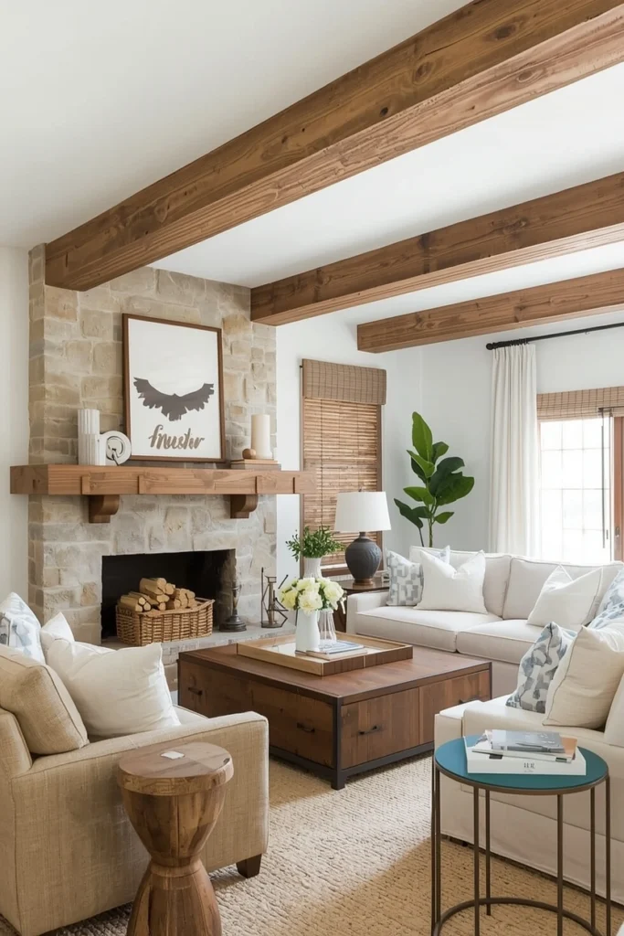Rustic Distressed Beams for Vintage Appeal