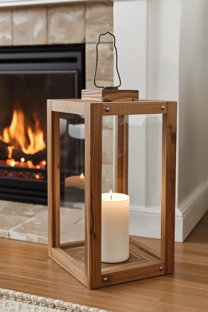 Wooden Frame Lantern