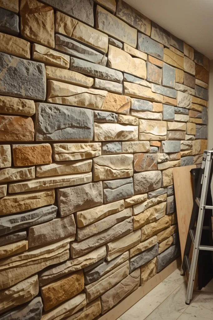 Foam Board Carved Stone Wall