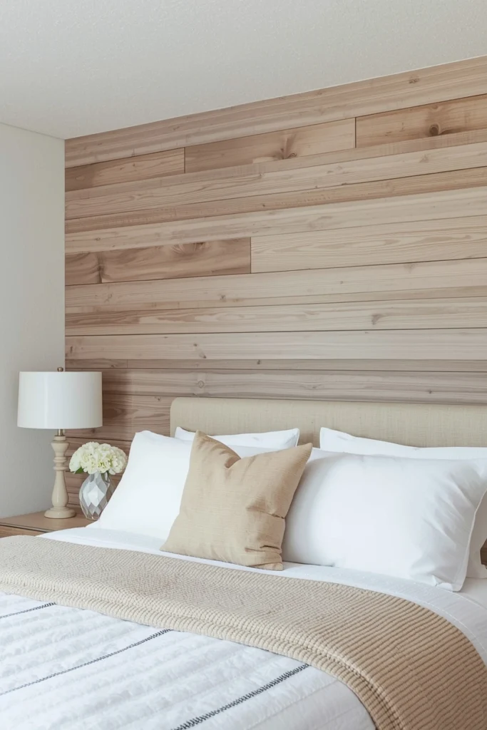 Horizontal Shiplap Accent Wall