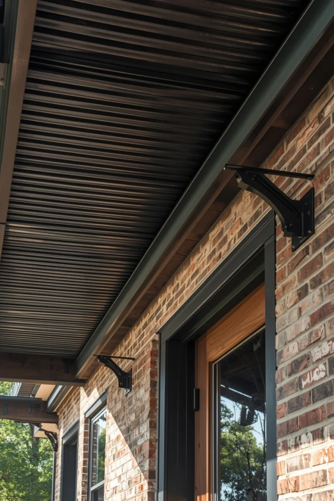 Industrial Corrugated Metal Awning