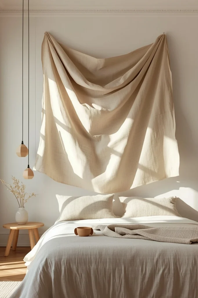 Oversized Neutral Fabric Wall Hanging
