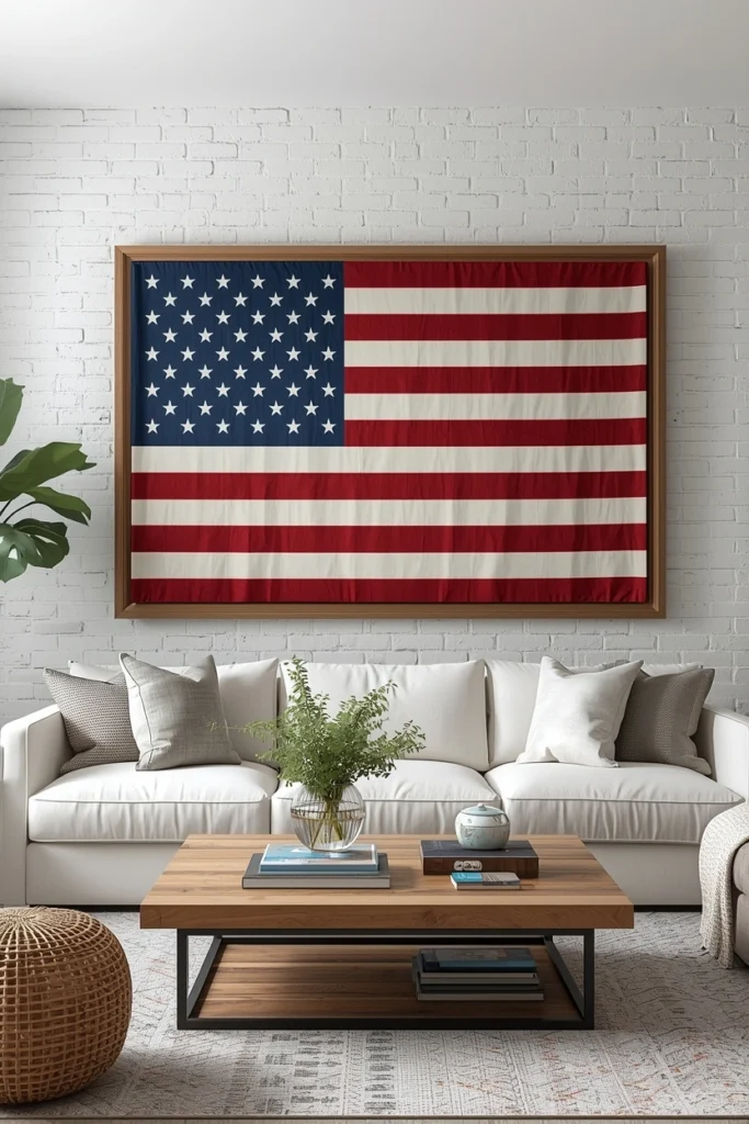 Oversized Statement Flag Wall Art