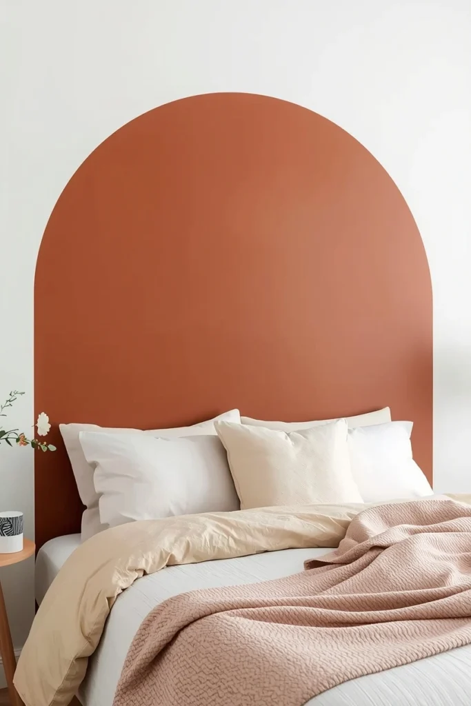 Painted Arch Wall Headboard