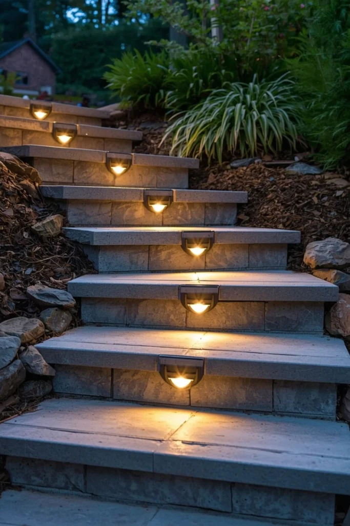 Solar-Powered Stair Lights