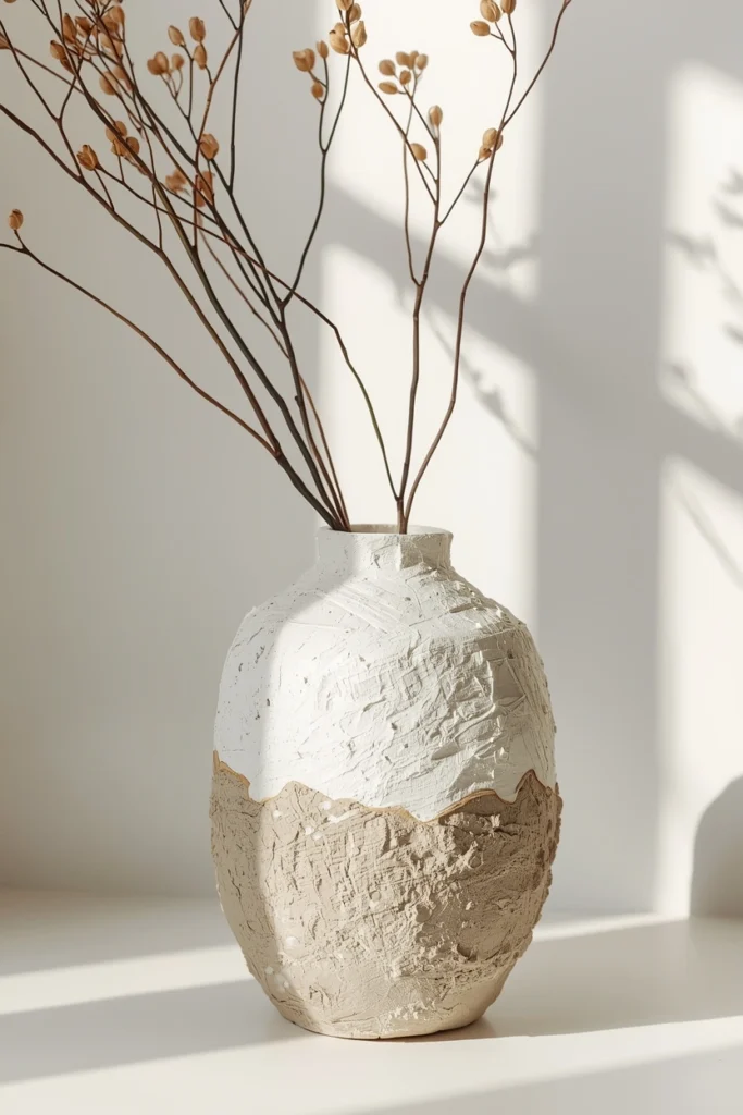 Textured Plaster Finish Vase