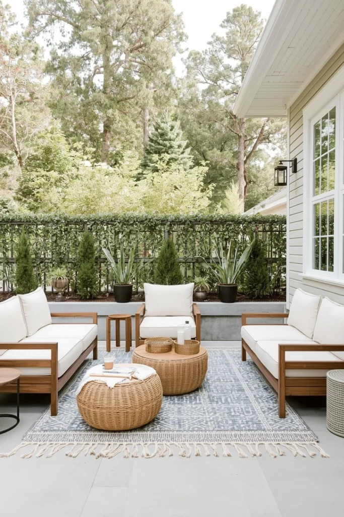 Use Outdoor Rugs to Anchor the Space