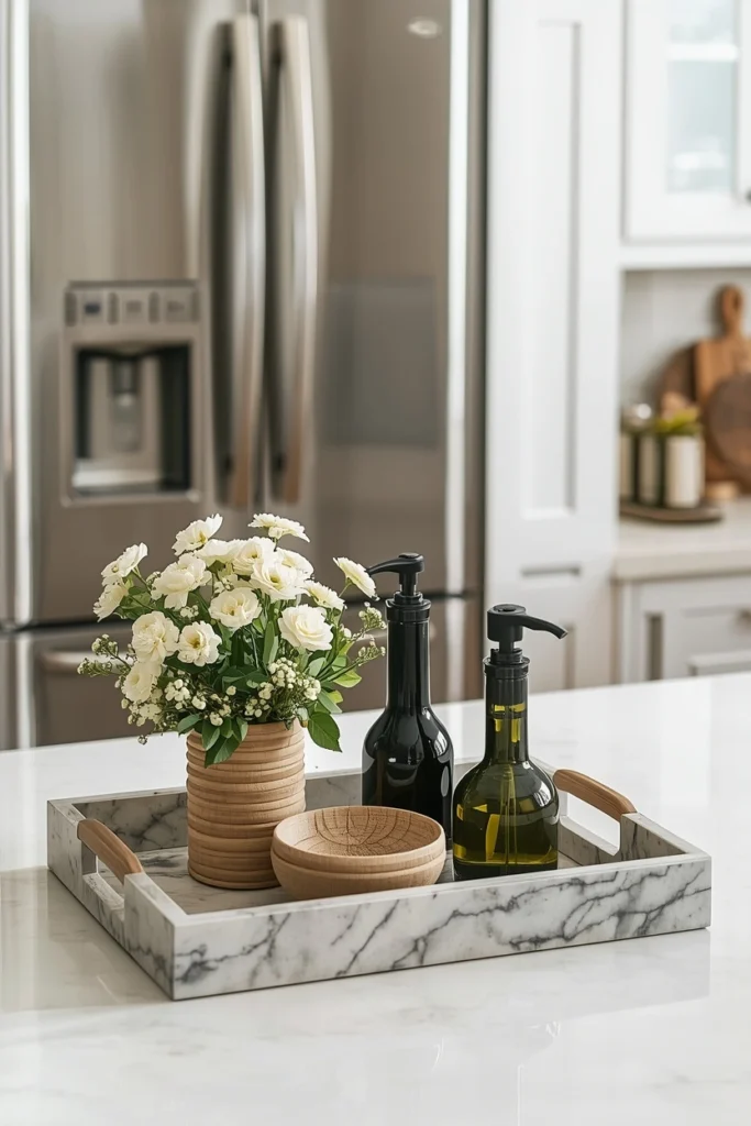 Use a Decorative Tray to Anchor Items