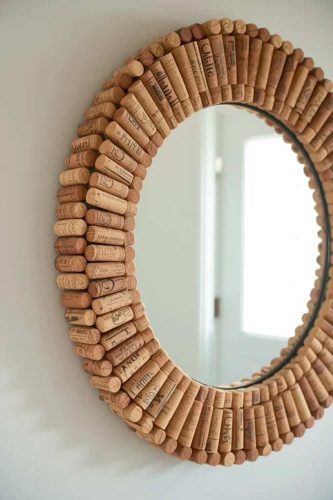Wine Cork Framed Mirror