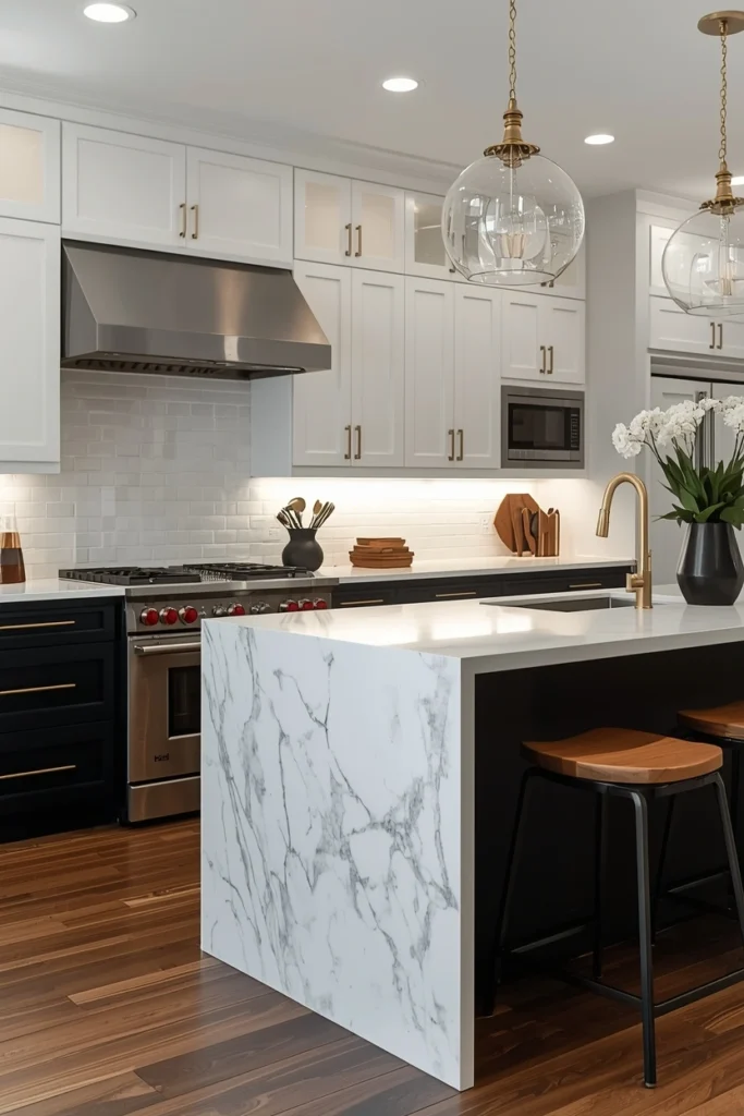 Black and White High-Contrast Cabinets