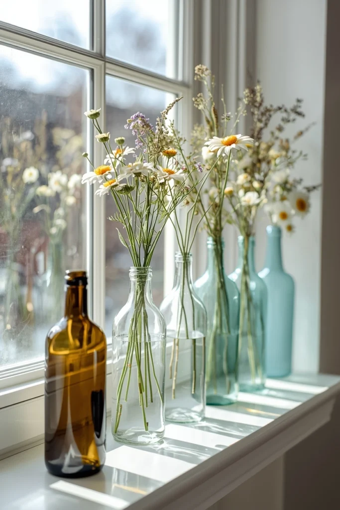 Glass Bottle Upcycle Arrangement