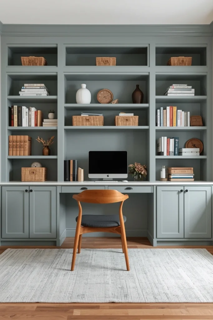 Home Office Built-In Shelving System