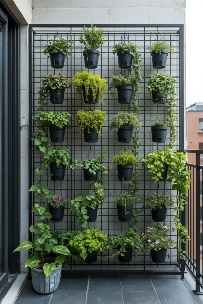 Metal Grid Vertical Garden Wall