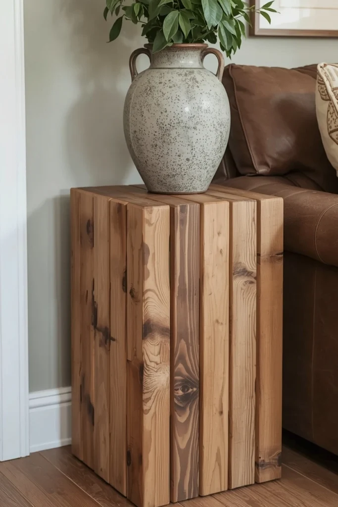 Rustic Reclaimed Wood Pedestal