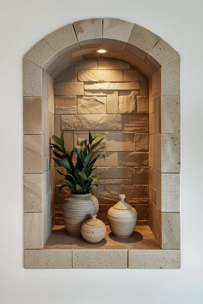 Rustic Stone Accent Niche